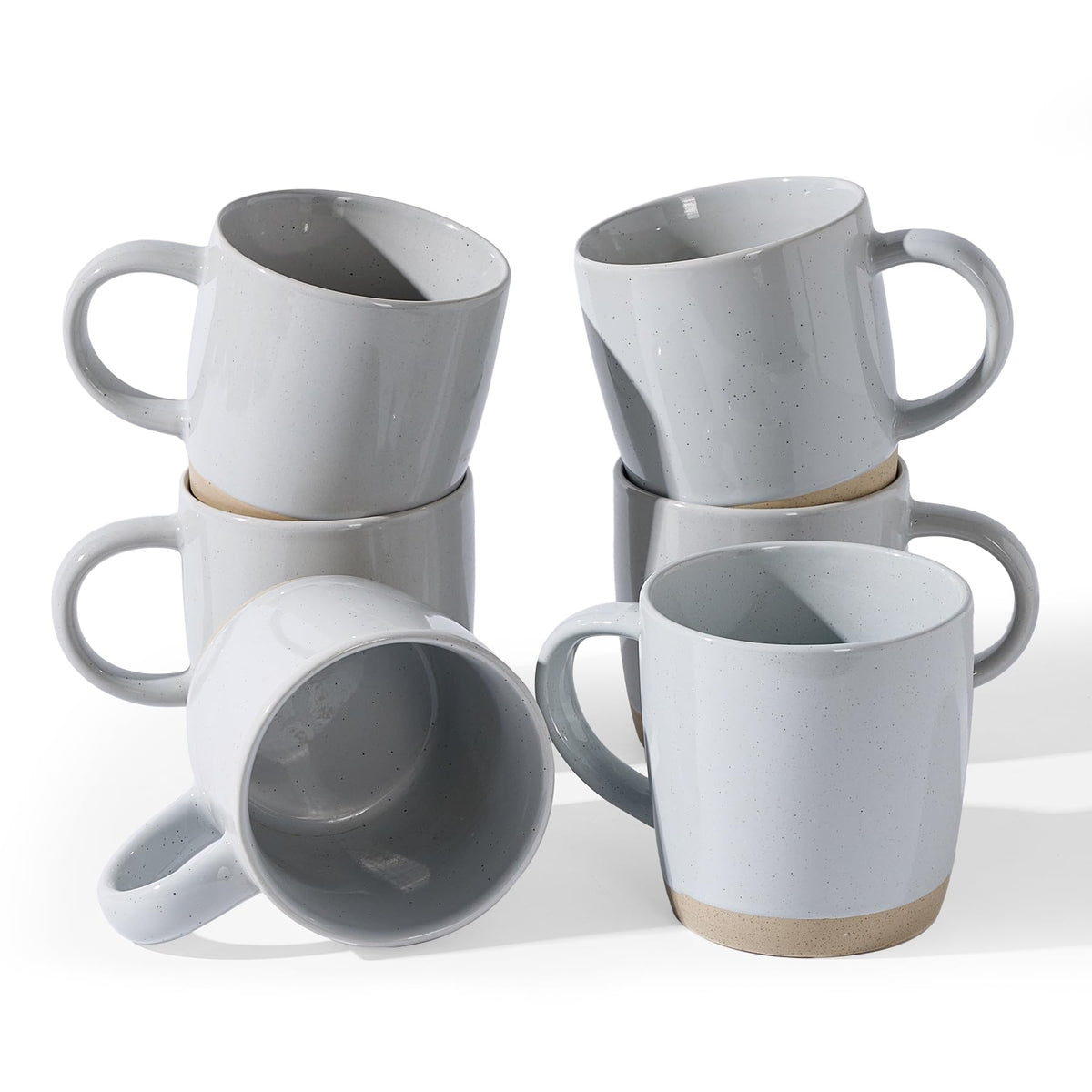 famiware Milkyway Coffee Mugs of 4, 13 oz Mug Set, Ceramic Cup with Handle