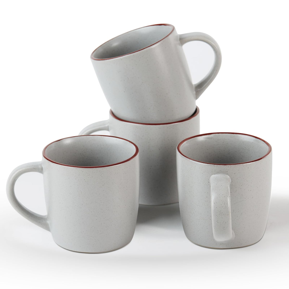 famiware Milkyway Coffee Mugs of 4, 13 oz Mug Set, Ceramic Cup with Handle