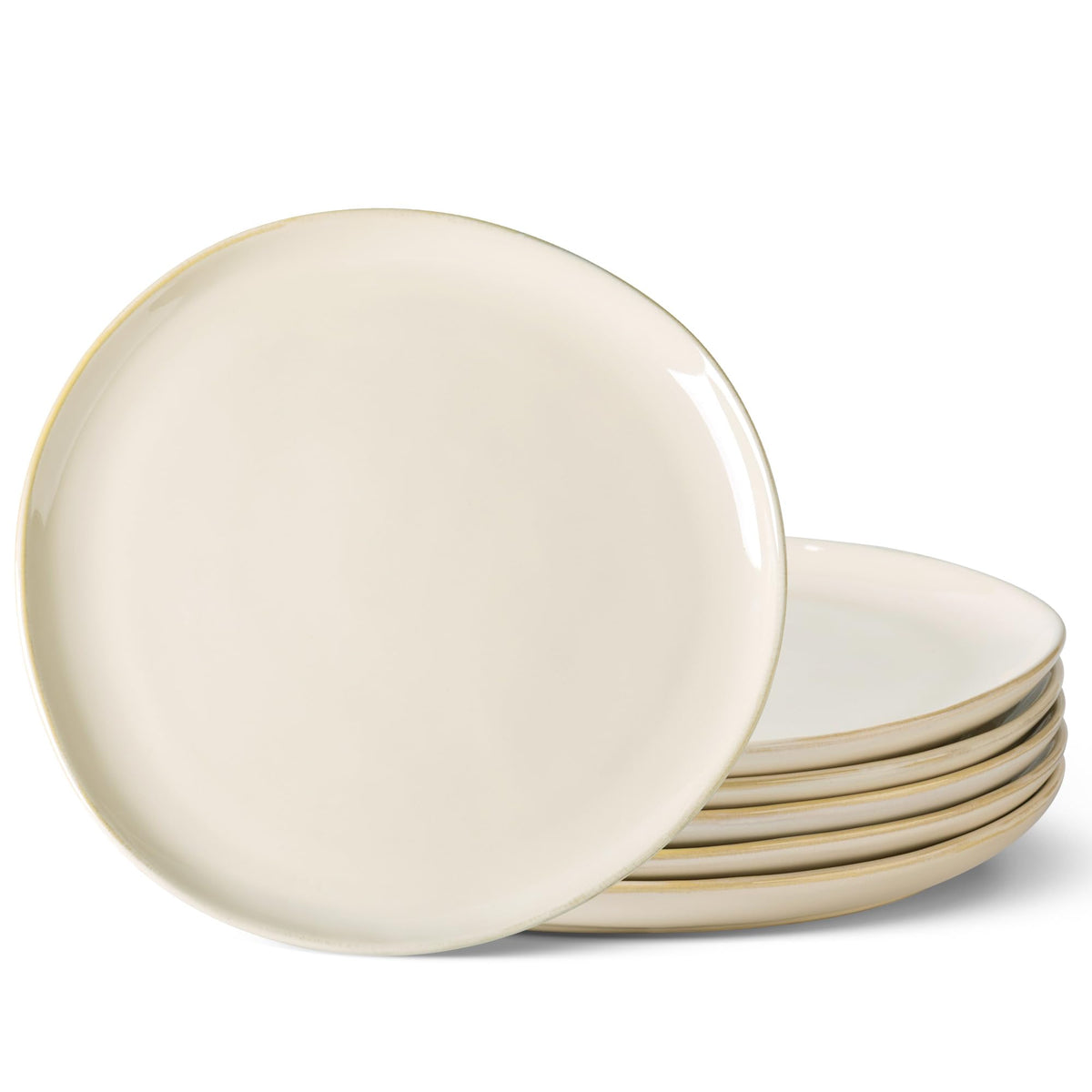 AmorArc Ceramic Dinner Plates Set of 6, 10.5 Inch Stoneware Plates Set