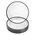 Goodluck 100 Pack 12 Inch Clear Charger Plates with Gold Rim