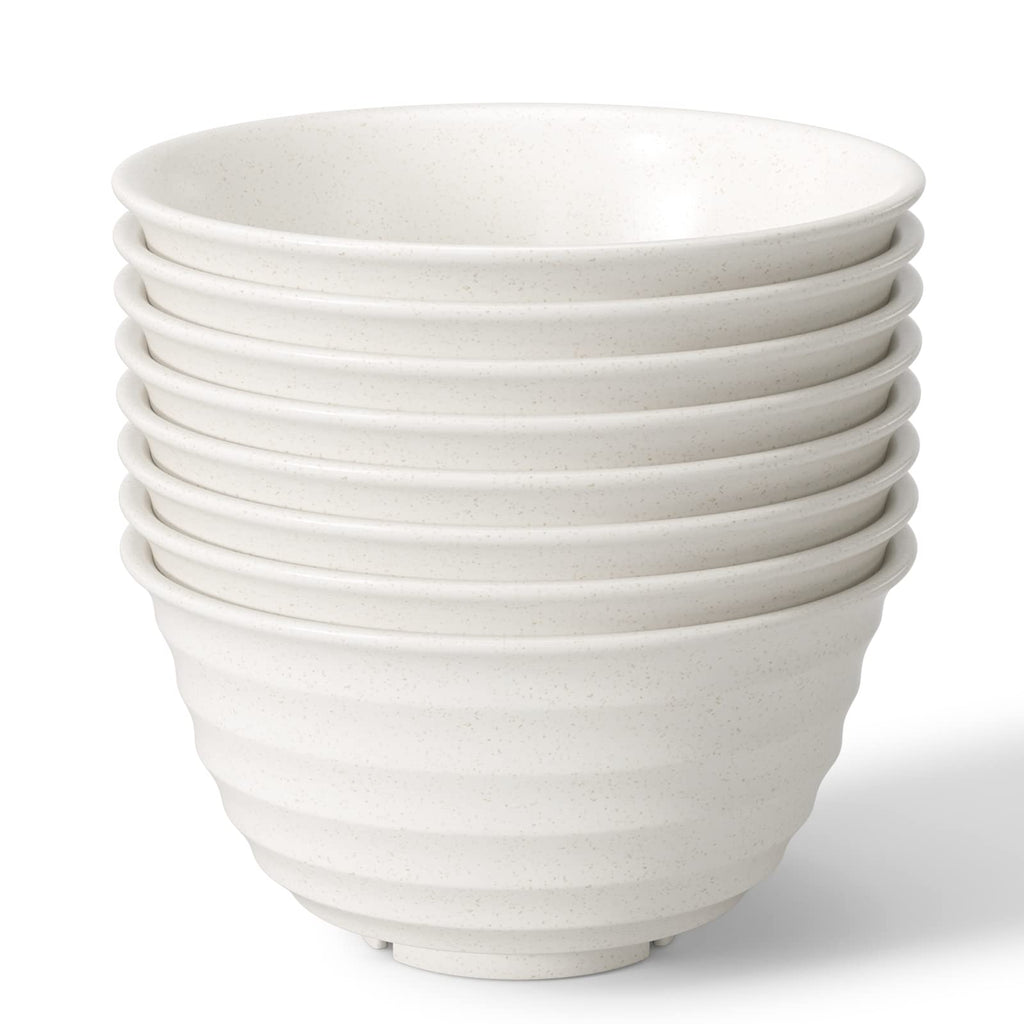 【NOT CERAMIC】60 Oz Big Salad Bowl Soup Bowl , Large Bowls for Eating Microwave and Dishwasher Safe BPA-Free Eco-Friendly Deep Cereal Bowls for Cereal, Salad, Ramen,Soup, Mixing [Set of 8]