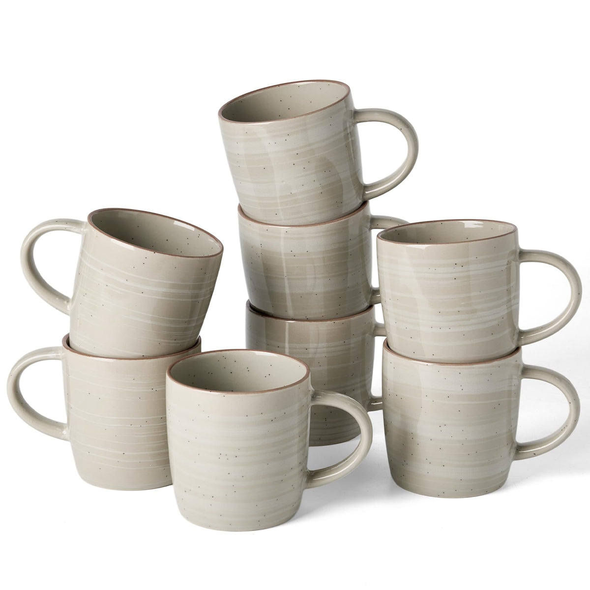 famiware Milkyway Coffee Mugs of 4, 13 oz Mug Set, Ceramic Cup with Handle
