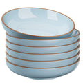 Quatish Pasta Bowls 30oz Set of 6, Salad Bowls Soup Bowl for Kitchen, Microwave & Dishwasher Safe, Large Porcelain Wide and Shallow Serving Bowl, White Dinner Plates, Dinnerware Set, Gift