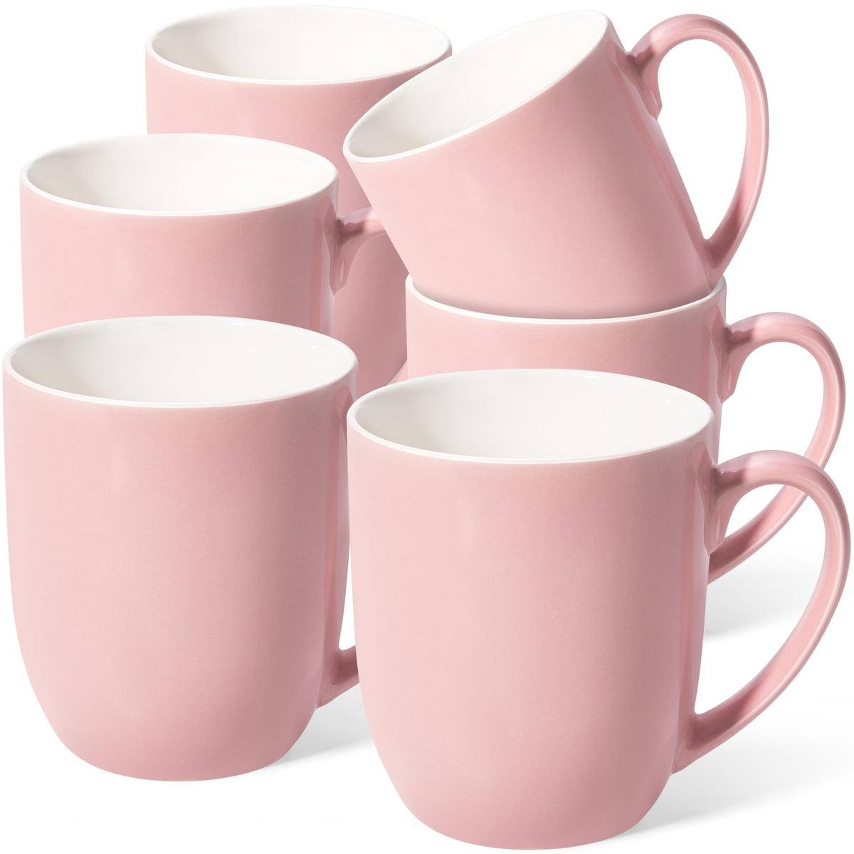 Large Ceramic Coffee Mugs Set of 4 16oz(475ml) Tea Cups Idea Gifts White