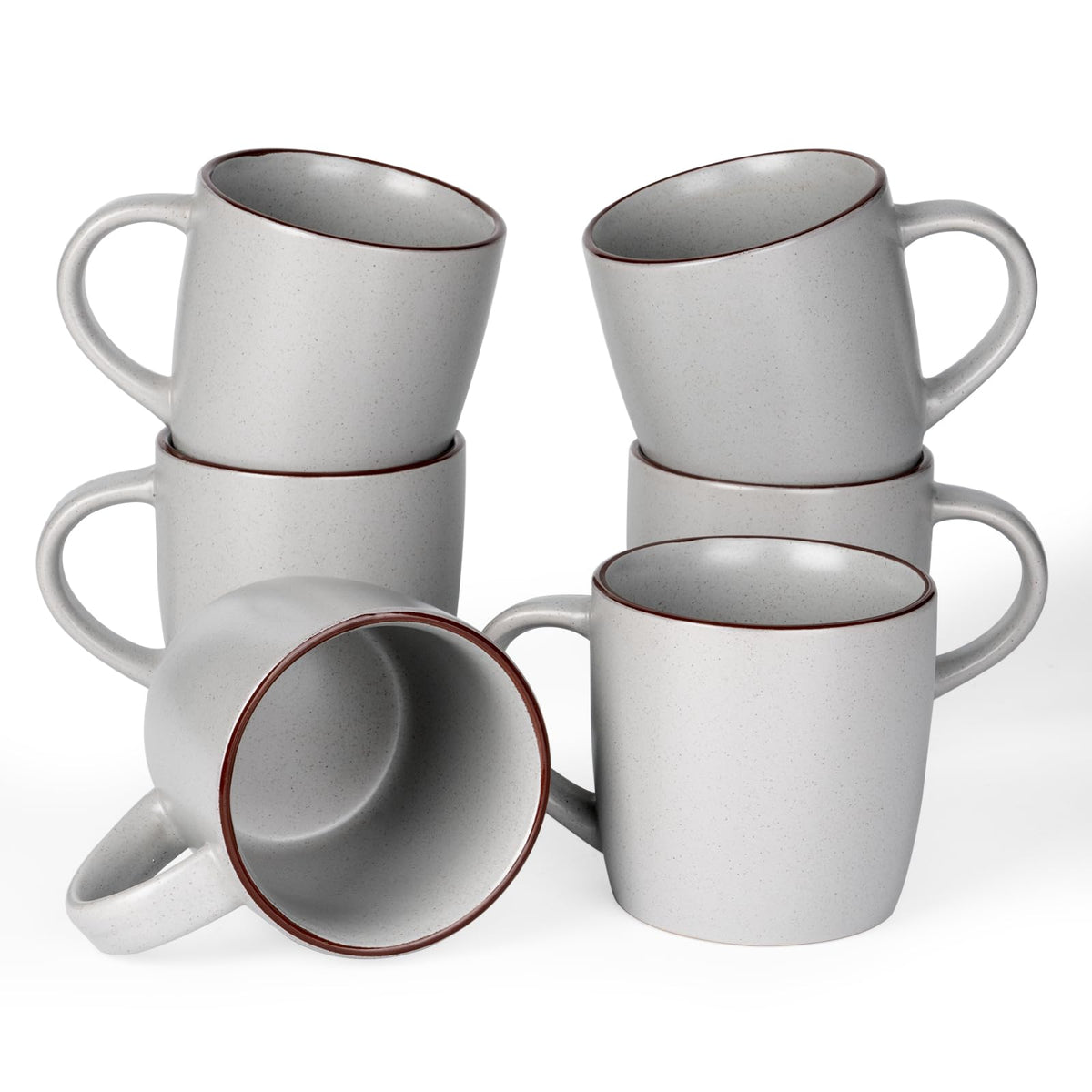 famiware Milkyway Coffee Mugs of 4, 13 oz Mug Set, Ceramic Cup with Handle