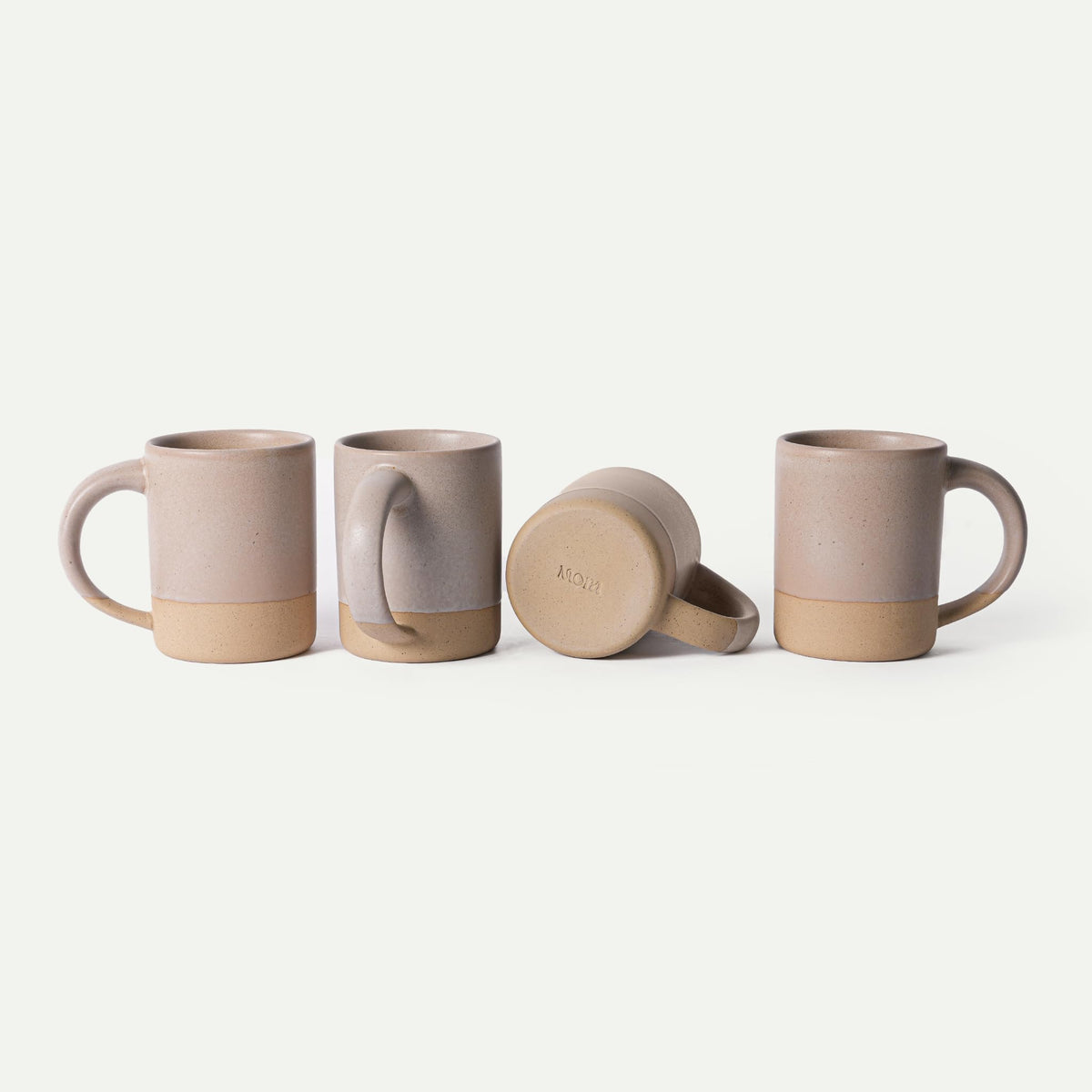 MORA Medium Mugs Set of 4, 16oz Ceramic Pottery Latte Mugs/Coffee Cups - Microwave and Dishwasher Safe - Harvest