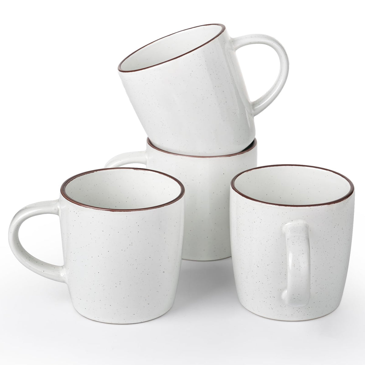 famiware Milkyway Coffee Mugs of 4, 13 oz Mug Set, Ceramic Cup with Handle