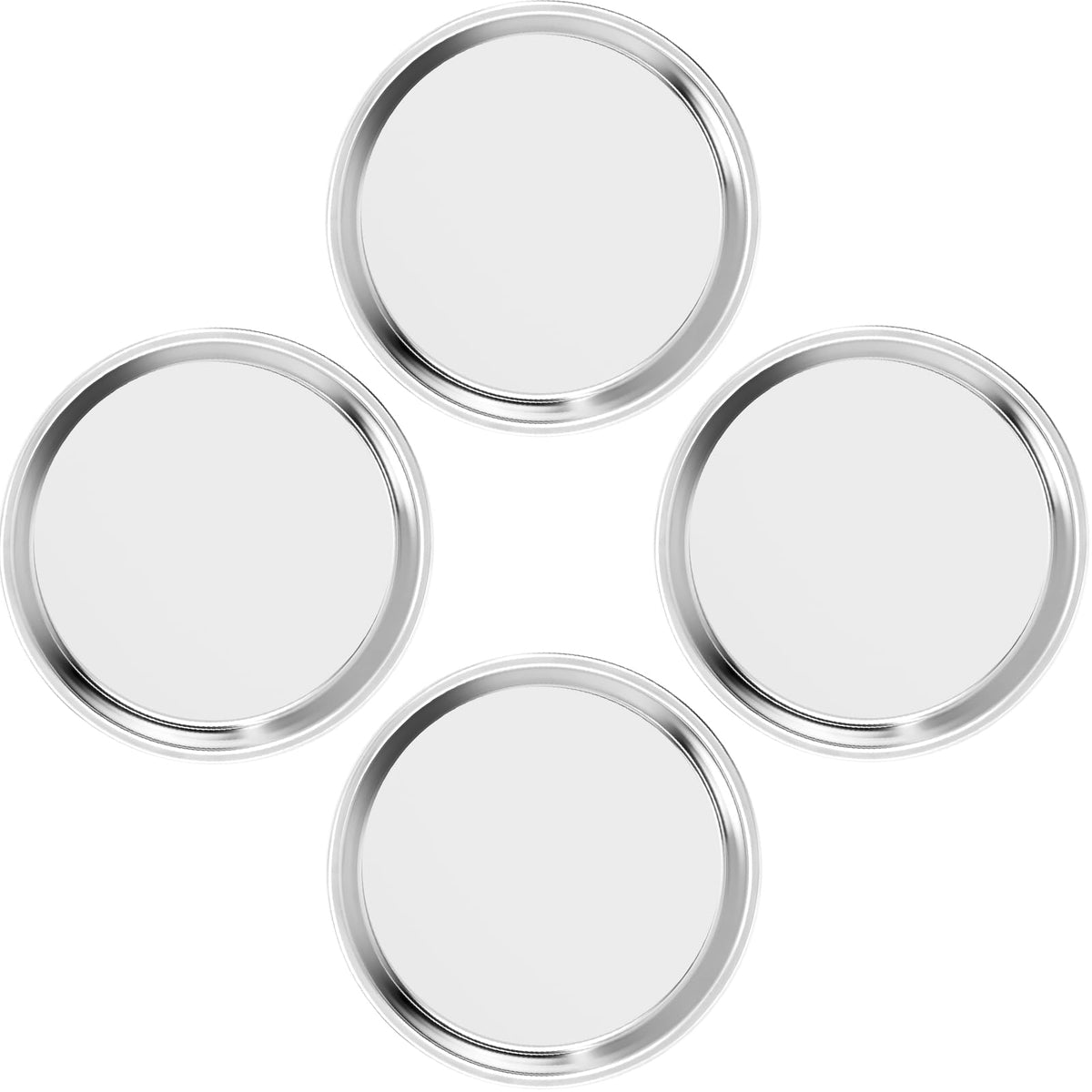 Bakpoco Stainless Steel Kids Plates Set of 4, 9" Portion Control Plates Divided Plate for Adults Toddlers Balance Lunch, Bariatric & Diabetic Diet, Non Toxic Camping Metal Snack Plate for Eating