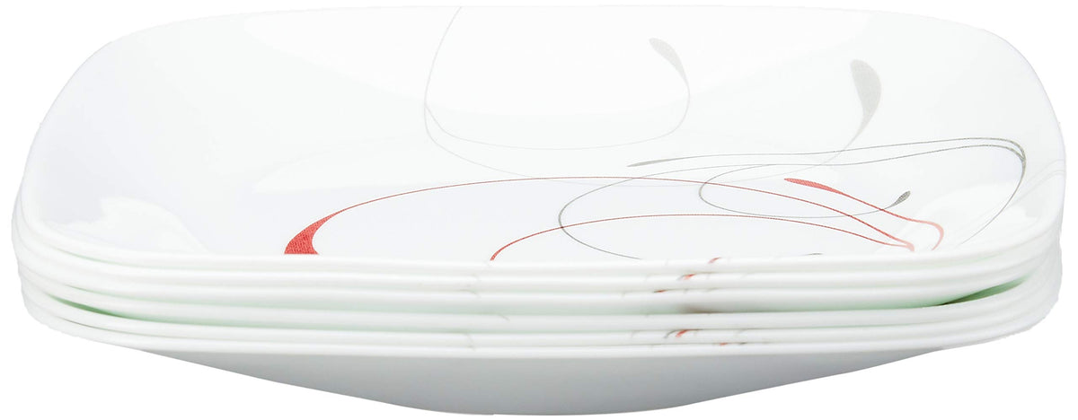 Corelle Simple Lines 6-Piece 8.75-Inch Square Lunch Plate Set