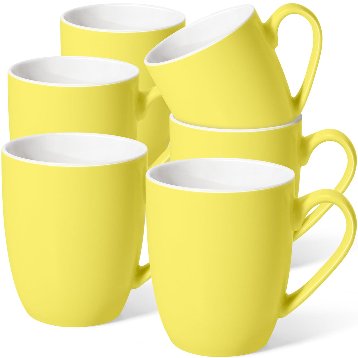 Large Ceramic Coffee Mugs Set of 4 16oz(475ml) Tea Cups Idea Gifts White