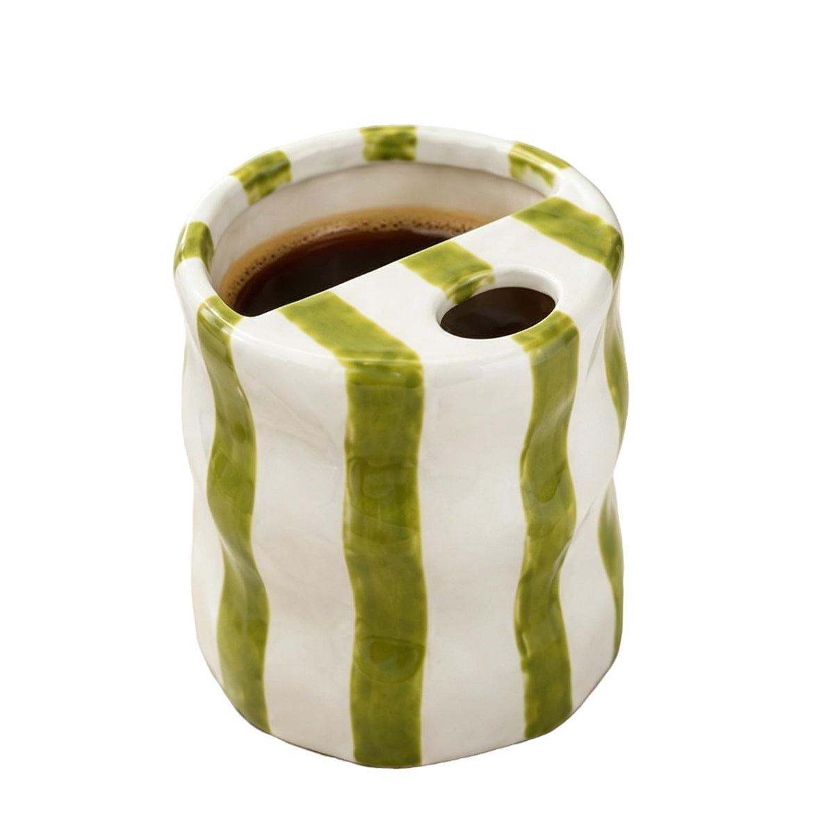 8 Oz Coffee Mug Large Espresso Cups With Saucer Ceramic Coffee Mugs Porcelain Coffee Cup With Saucer Hand-Painted Striped Art Cup And Saucer,C