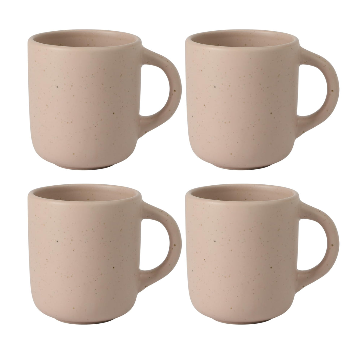 Bloomhouse - Two Time Oprah's Favorite Things Winner - Corsica Clay 4-Piece Mug Set – Burnt Apricot Terracotta Stoneware Coffee & Tea Cups, Durable Ceramic Drinkware