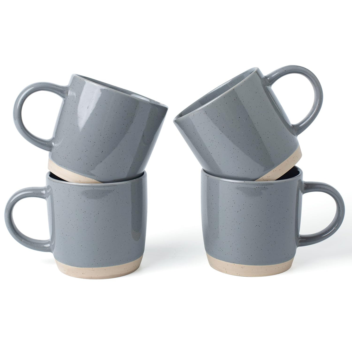 famiware Milkyway Coffee Mugs of 4, 13 oz Mug Set, Ceramic Cup with Handle