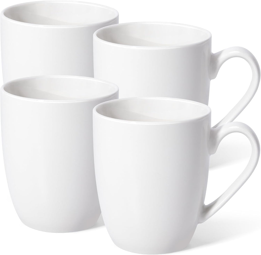 Large Ceramic Coffee Mugs Set of 4 16oz(475ml) Tea Cups Idea Gifts White