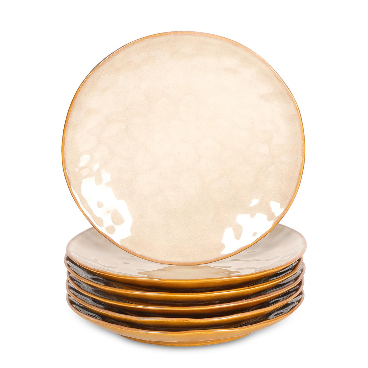 vicrays Ceramic Dinner Plates Set - Porcelain 10 Inch Flat Steak Pasta Pizza Plate Home Party Restaurant Plate Scratch Resistant Microwave Oven and Dishwasher Safe Set of 6 Blue