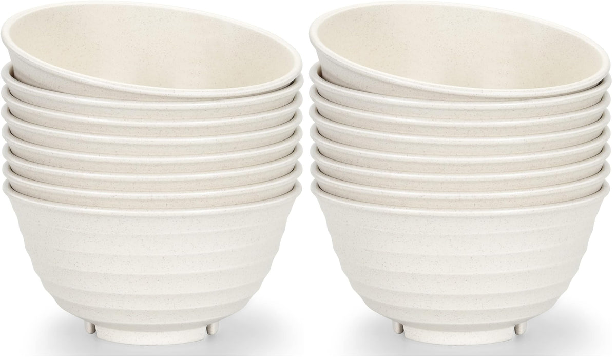 【NOT CERAMIC】60 Oz Big Salad Bowl Soup Bowl , Large Bowls for Eating Microwave and Dishwasher Safe BPA-Free Eco-Friendly Deep Cereal Bowls for Cereal, Salad, Ramen,Soup, Mixing [Set of 8]