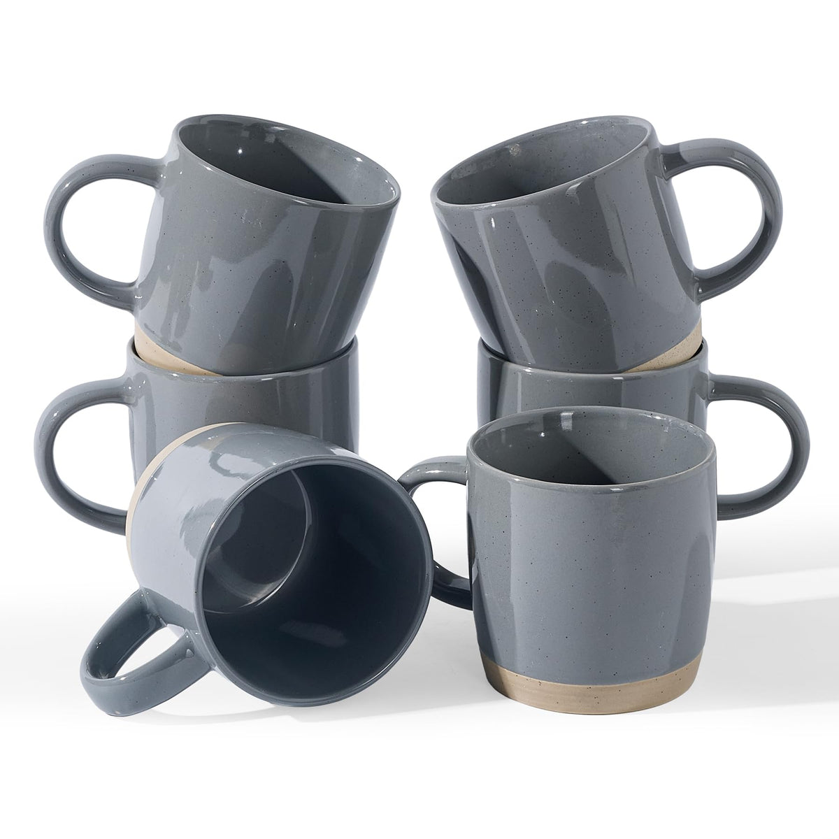 famiware Milkyway Coffee Mugs of 4, 13 oz Mug Set, Ceramic Cup with Handle