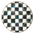 MACKENZIE-CHILDS Appetizer Plate Set, Brown-and-White Mocha Check