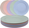 11inch/5pcs Wheat Straw Plates - Reusable & Unbreakable Plate - Dishwasher & Microwave Safe - Perfect for Dinner Dishes - Healthy, Lightweight, BPA Free & Eco-Friendly (5 colors)