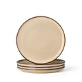Herogo 4-Piece 10.43" Ceramic Stoneware Dinner Plates Set, Matte Black