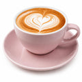 DeeCoo 11 oz White Cappuccino Mug- Large Ceramic Coffee Cup with Saucer - Microwave and Dishwasher Safe, Perfect For Tea, Espresso, Latte - Porcelain Set for Kitchen or Cafe, Baristas, Great Gift