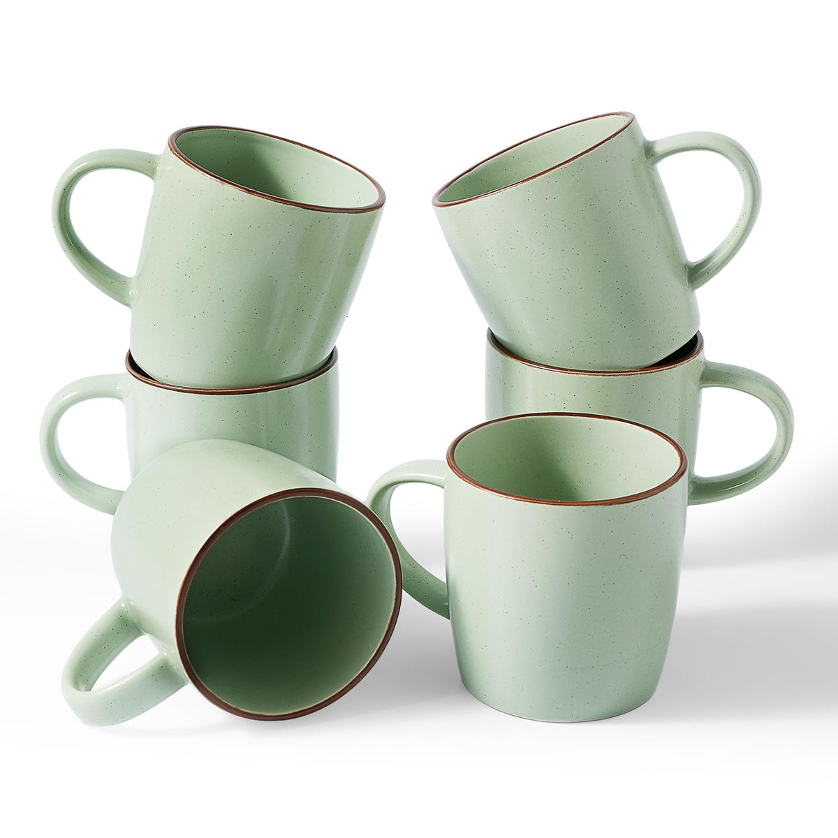 famiware Milkyway Coffee Mugs of 4, 13 oz Mug Set, Ceramic Cup with Handle