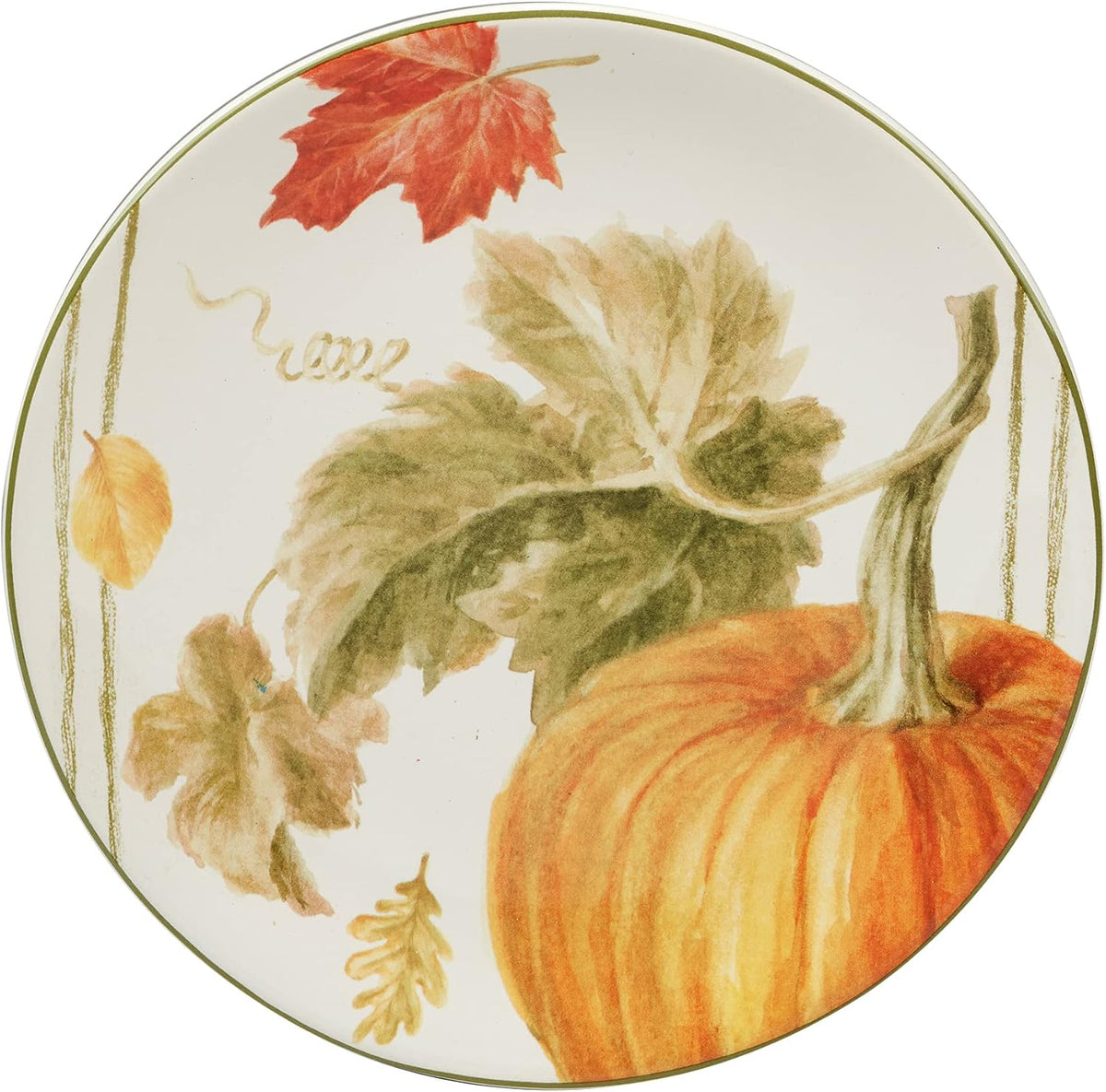 Certified International Autumn Harvest 9" Salad/Dessert Plates, Multicolor, Medium, Set of 4