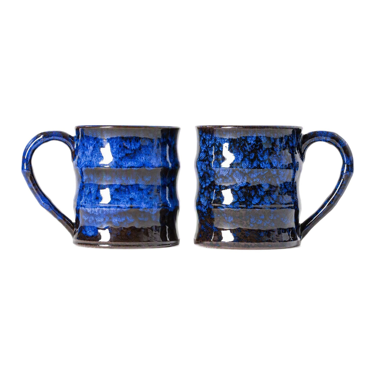 Deep Cobalt Ceramic Mug, 15oz Reactive Glaze Coffee Mug, Office Gift