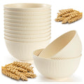 Unbreakable Cereal Bowls 24 oz, Plastic Reusable Light Weight Bowl, Set of 6,Lightweight Bowls Made of Wheat Straw Fiber Ideal for Salad, Soup, Ramen, Noodles, Oatmeal, Rice,Snack