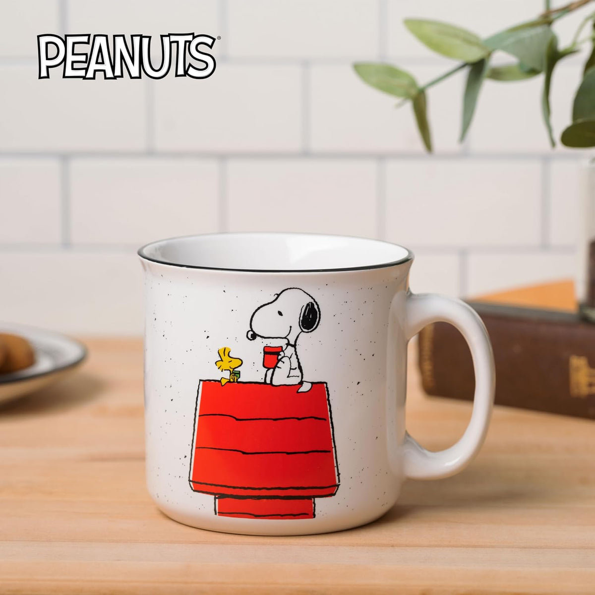 Silver Buffalo Peanuts Snoopy and Woodstock, Ceramic Camper Mug, 20oz