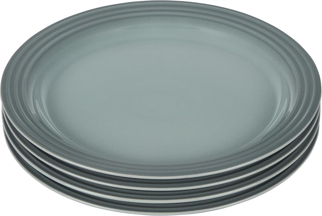 Le Creuset Stoneware Set of 4 Dinner Plates, 10.5" each, Sea Salt