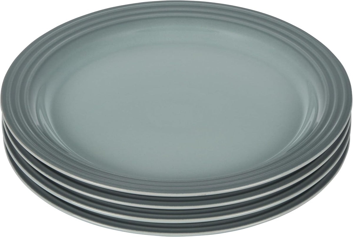 Le Creuset Stoneware Set of 4 Dinner Plates, 10.5" each, Sea Salt