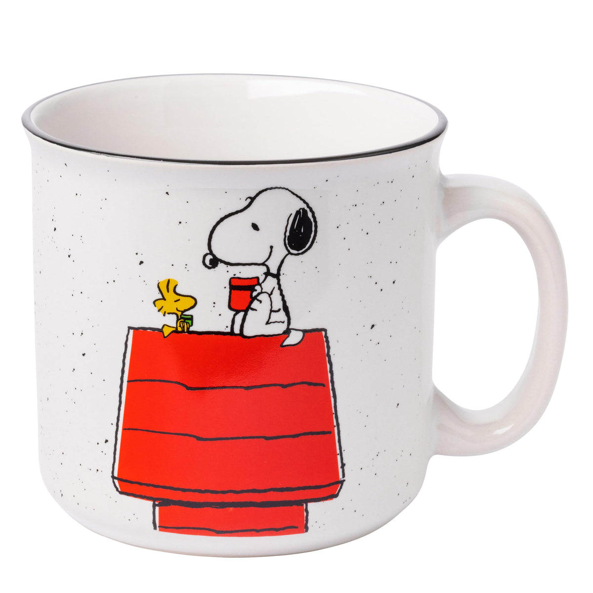 Silver Buffalo Peanuts Snoopy and Woodstock, Ceramic Camper Mug, 20oz