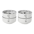 Peanuts Snoopy Bonbon Bites 4-Piece 5.5-Inch Decorated Stoneware Ceramic Stackable Bowl Set, Microwave & Dishwasher Safe Snack and Dessert Bowls
