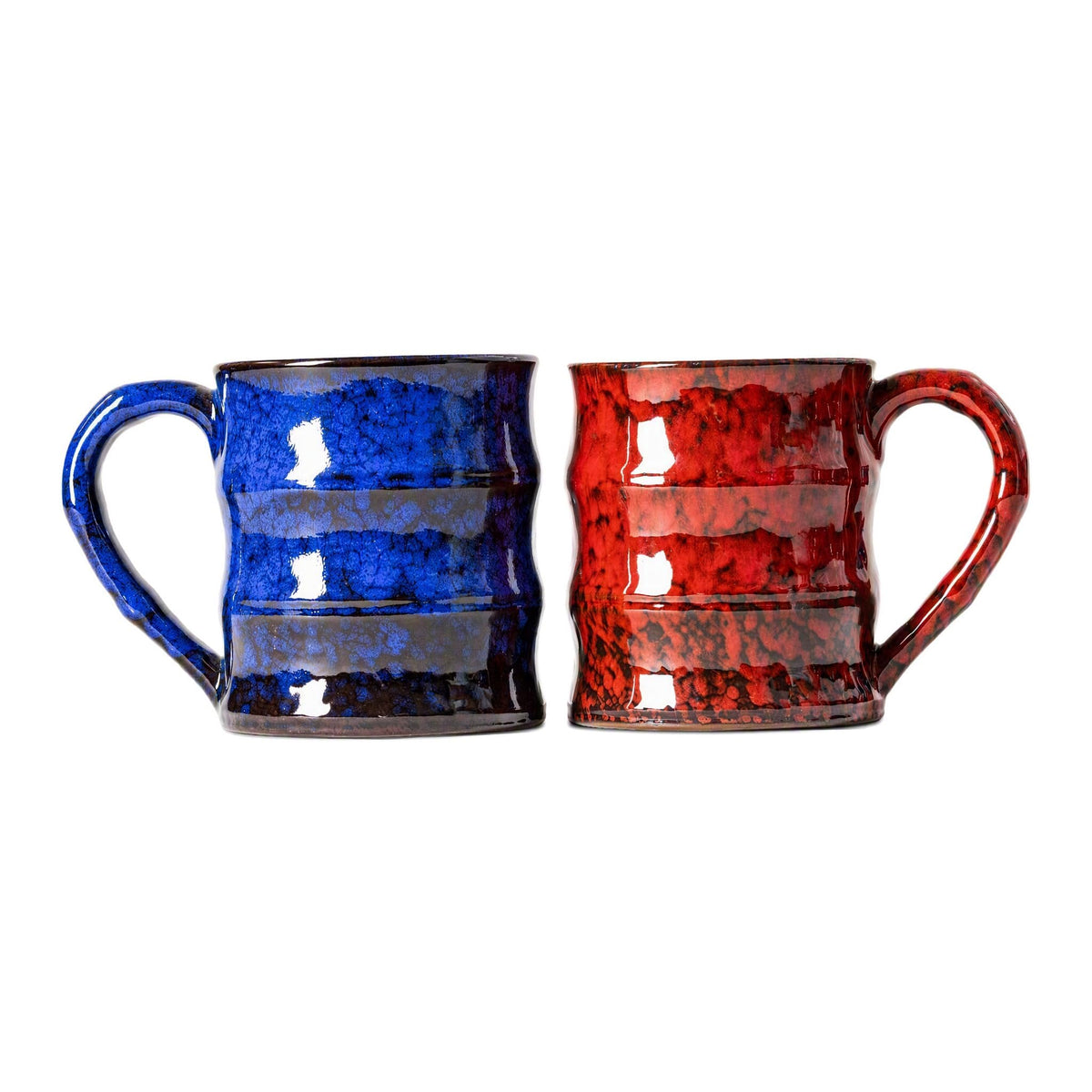 Deep Cobalt Ceramic Mug, 15oz Reactive Glaze Coffee Mug, Office Gift