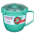 Sistema Microwaveable 940mL Noodle Bowl, Round Microwave Container with Lid & Steam-Release Vent, Cooks Pasta, Soup, Stew & More, Dishwasher & Freezer-Safe, BPA-Free