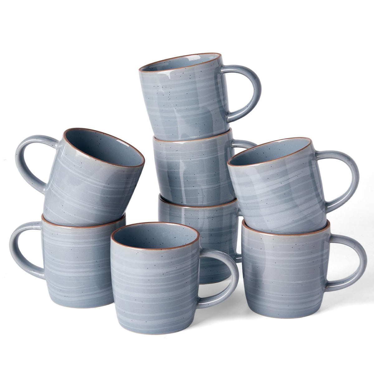 famiware Milkyway Coffee Mugs of 4, 13 oz Mug Set, Ceramic Cup with Handle