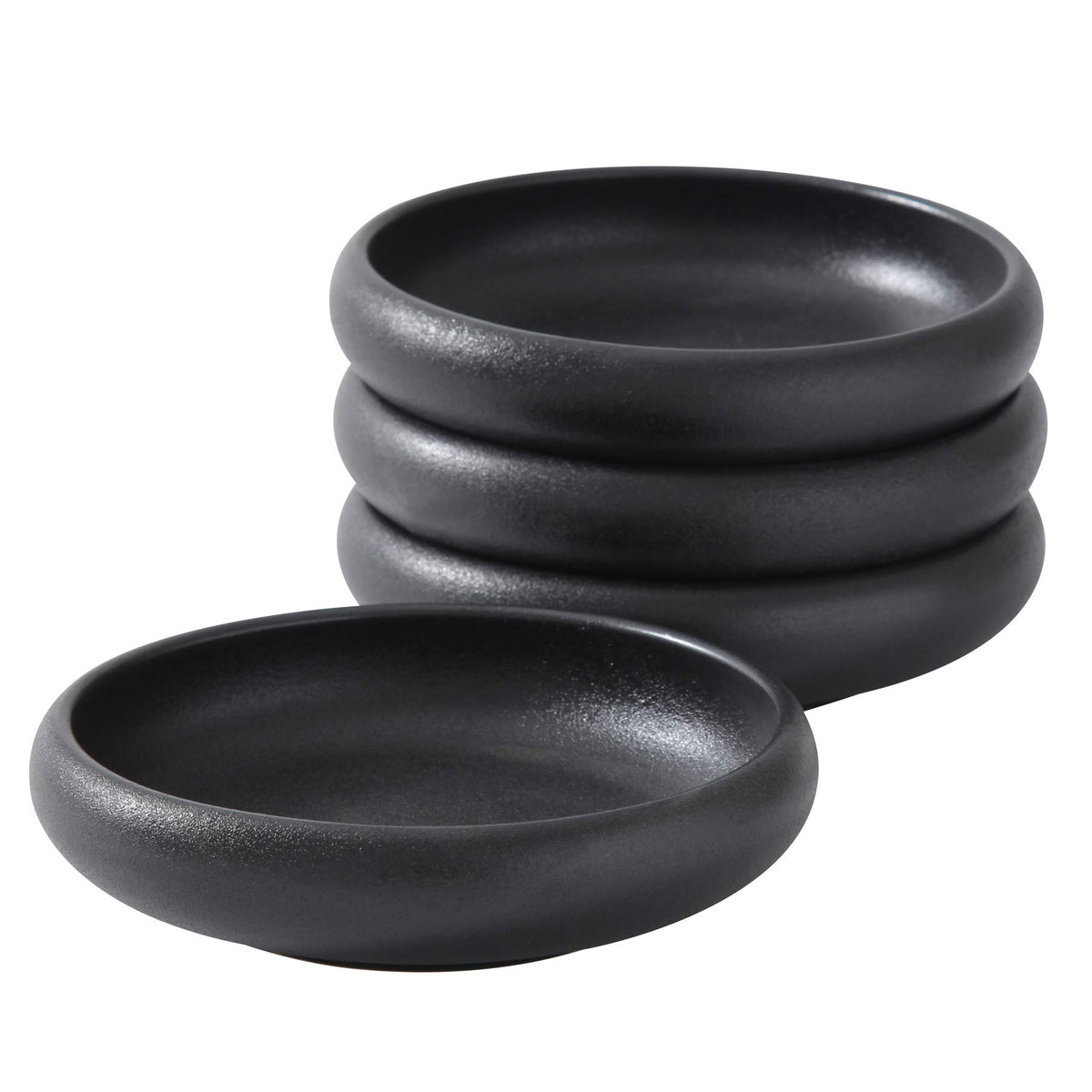 Uaral Salad Plate Appetizer Plate Stoneware Serving Dishes,Japanese Dish Set of 4,5.5 inch 14 oz (Emerald Green)