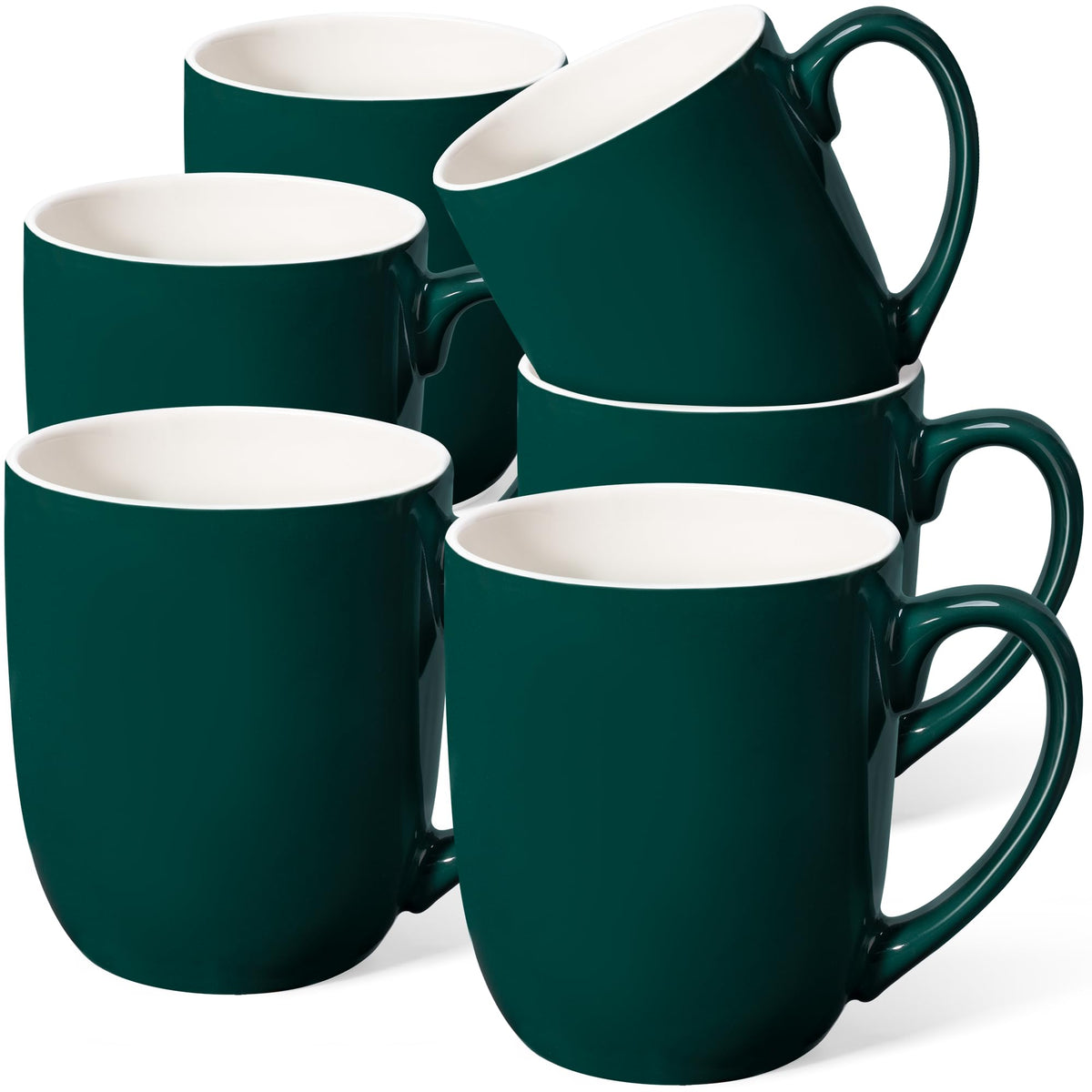 Large Ceramic Coffee Mugs Set of 4 16oz(475ml) Tea Cups Idea Gifts White