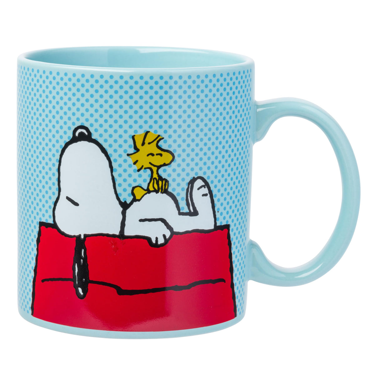 Silver Buffalo Peanuts Snoopy and Woodstock, Ceramic Camper Mug, 20oz