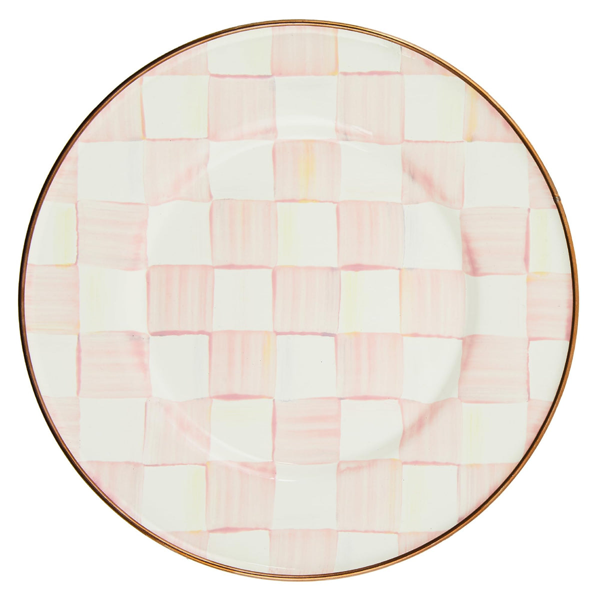 MACKENZIE-CHILDS Appetizer Plate Set, Brown-and-White Mocha Check