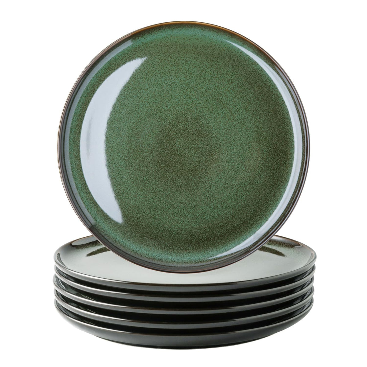 LERATIO Ceramic Plate Set of 6,8.5 Inch Reactive Glaze Salad Plates