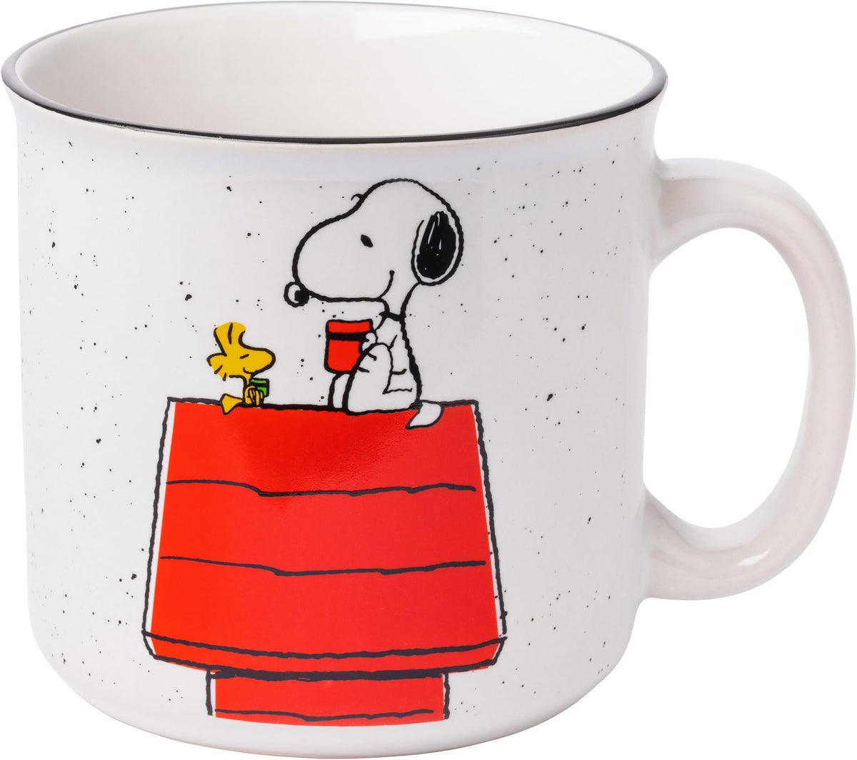 Silver Buffalo Peanuts Snoopy and Woodstock, Ceramic Camper Mug, 20oz