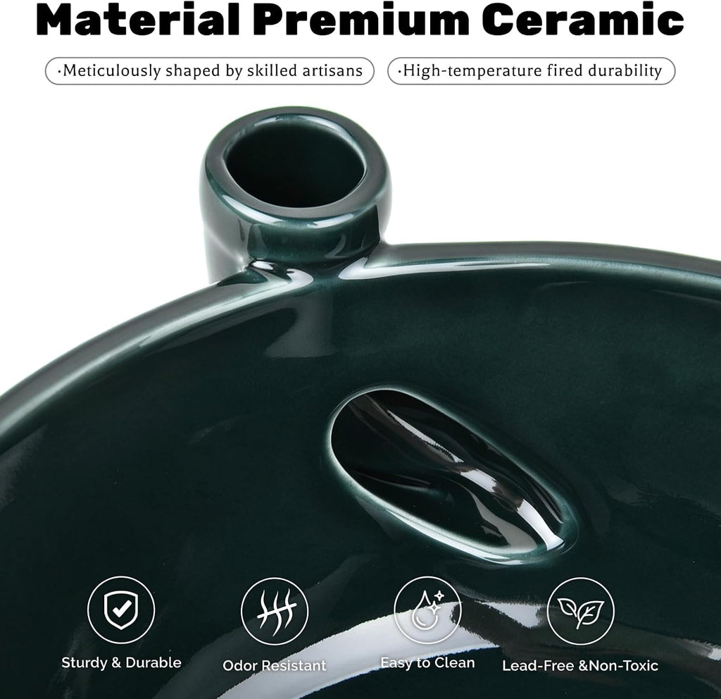 Ceramic Berry Washing Bowl with Auto-Spin Swirl Drainage