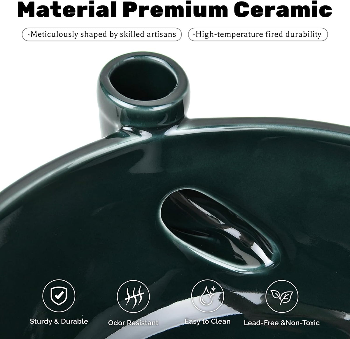 Ceramic Berry Washing Bowl with Auto-Spin Swirl Drainage
