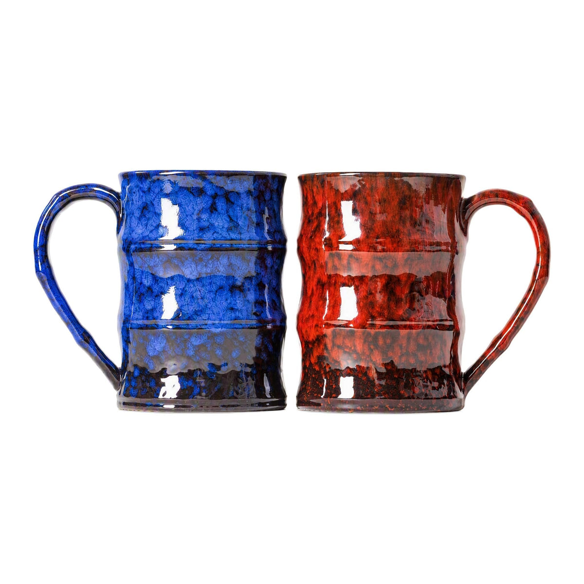 Deep Cobalt Ceramic Mug, 15oz Reactive Glaze Coffee Mug, Office Gift