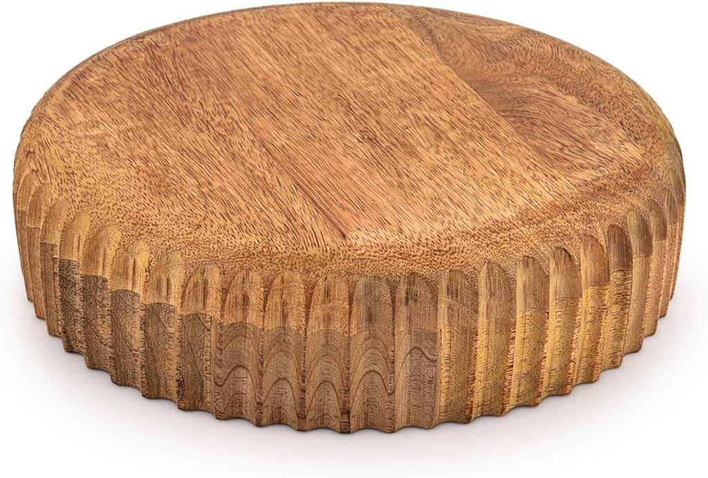 Kimona Fruit Bowls Wooden Fruit Bowl or Candy Bowl, Elevate Your Space With A Unique Bowl Centerpiece (10" X 10" X 2.5")