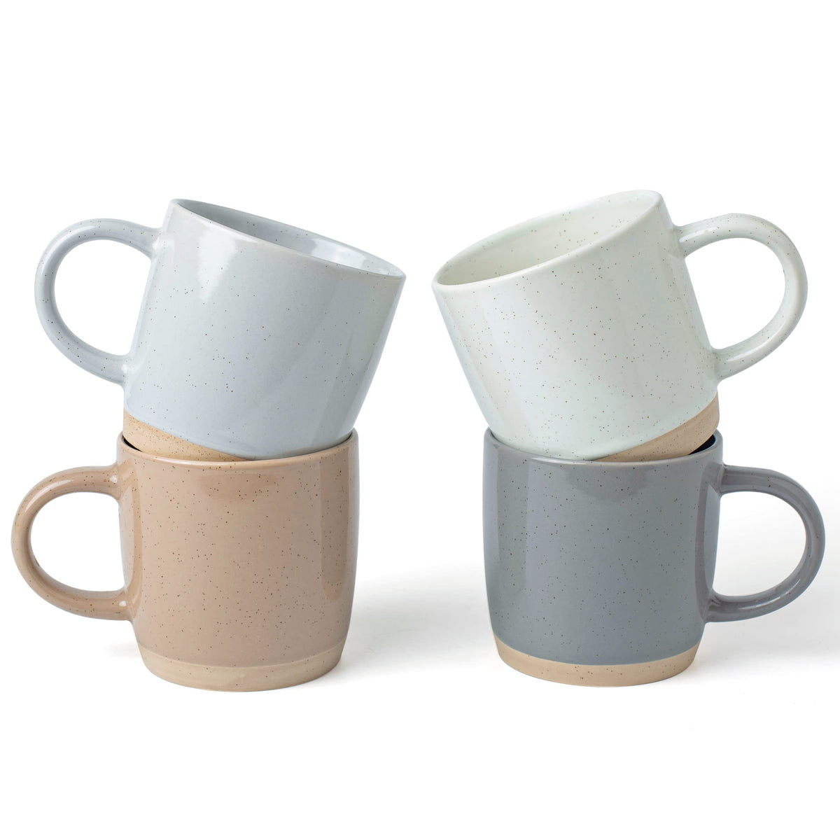 famiware Milkyway Coffee Mugs of 4, 13 oz Mug Set, Ceramic Cup with Handle