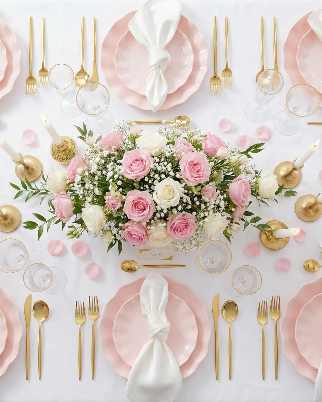 LIYH 24 Pcs Pink Plastic Plates for Party, Reusable, Scalloped, 12 Guests