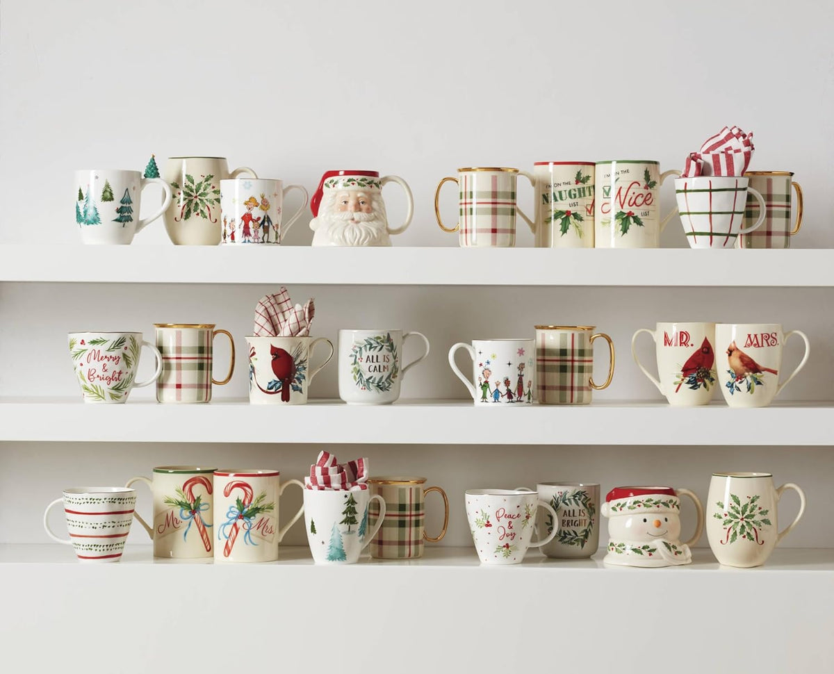 Lenox Holiday Christmas Stoneware Mug, 12oz